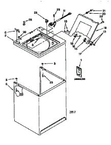 Top And Cabinet parts for Kenmore Washer 110.27902790 (11027902790, 110 27902790) from AppliancePartsPros.com