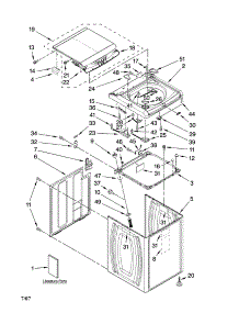 Top And Cabinet Parts parts for Kenmore Washer 110.28042700 (11028042700, 110 28042700) from AppliancePartsPros.com