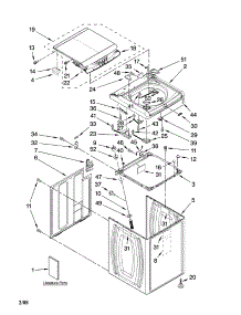 Top And Cabinet Parts parts for Kenmore Washer 110.28042701 (11028042701, 110 28042701) from AppliancePartsPros.com