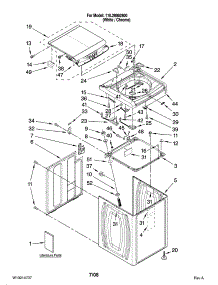 Top And Cabinet Parts parts for Kenmore Washer 110.28062800 (11028062800, 110 28062800) from AppliancePartsPros.com