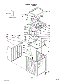 Top And Cabinet Parts parts for Kenmore Washer 110.28082700 (11028082700, 110 28082700) from AppliancePartsPros.com