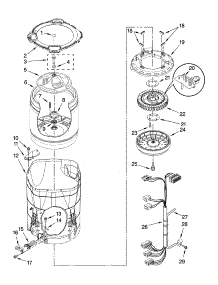Motor, Basket And Tub Parts parts for Kenmore Washer 110.28087700 (11028087700, 110 28087700) from AppliancePartsPros.com