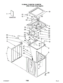 Top And Cabinet Parts parts for Kenmore Washer 110.28091700 (11028091700, 110 28091700) from AppliancePartsPros.com
