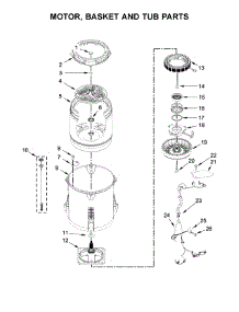 Motor, Basket And Tub Parts parts for Kenmore Washer 110.28132412 (11028132412, 110 28132412) from AppliancePartsPros.com