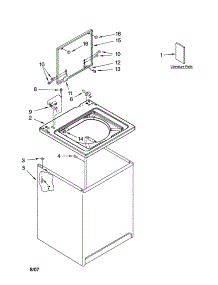 Top And Cabinet Parts parts for Kenmore Washer 110.28222700 (11028222700, 110 28222700) from AppliancePartsPros.com