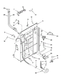 Rear Panel Parts parts for Kenmore Washer 110.28222700 (11028222700, 110 28222700) from AppliancePartsPros.com