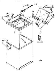 Top And Cabinet parts for Kenmore Washer 110.28299890 (11028299890, 110 28299890) from AppliancePartsPros.com