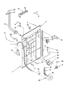 Rear Panel Parts parts for Kenmore Washer 110.28422700 (11028422700, 110 28422700) from AppliancePartsPros.com