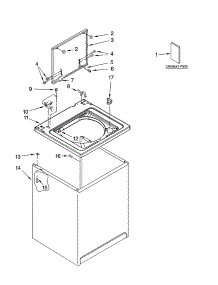 Top And Cabinet Parts parts for Kenmore Washer 110.28422700 (11028422700, 110 28422700) from AppliancePartsPros.com