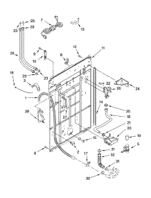 Rear Panel Parts parts for Kenmore Washer 110.28522700 (11028522700, 110 28522700) from AppliancePartsPros.com