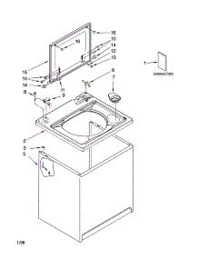 Top And Cabinet Parts parts for Kenmore Washer 110.28522701 (11028522701, 110 28522701) from AppliancePartsPros.com