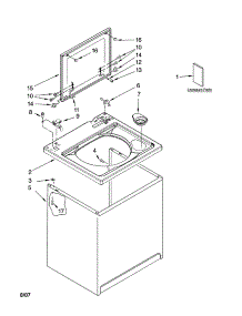 Top And Cabinet Parts parts for Kenmore Washer 110.28532700 (11028532700, 110 28532700) from AppliancePartsPros.com