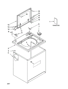 Top And Cabinet Parts parts for Kenmore Washer 110.28622700 (11028622700, 110 28622700) from AppliancePartsPros.com