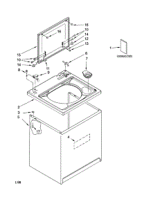 Top And Cabinet Parts parts for Kenmore Washer 110.28622701 (11028622701, 110 28622701) from AppliancePartsPros.com
