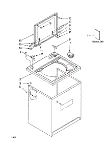 Top And Cabinet Parts parts for Kenmore Washer 110.28632701 (11028632701, 110 28632701) from AppliancePartsPros.com
