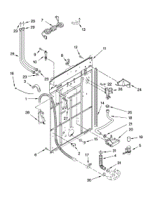 Rear Panel Parts parts for Kenmore Washer 110.28632701 (11028632701, 110 28632701) from AppliancePartsPros.com