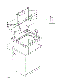Top And Cabinet Parts parts for Kenmore Washer 110.28692701 (11028692701, 110 28692701) from AppliancePartsPros.com