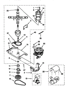 Transmission, Motor And Pump parts for Kenmore Washer 110.2870090 (1102870090, 110 2870090) from AppliancePartsPros.com