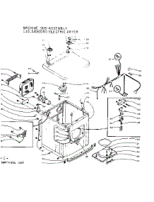Machine Sub-Assembly parts for Kenmore Dryer 110.5808000 (1105808000, 110 5808000) from AppliancePartsPros.com