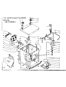 Machine Sub-Assembly parts for Kenmore Dryer 110.5808010 (1105808010, 110 5808010) from AppliancePartsPros.com