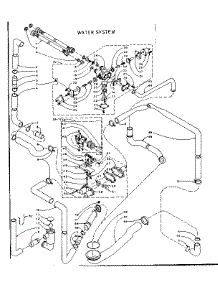 Water System parts for Kenmore Washer Dryer Combo 110.5809500 (1105809500, 110 5809500) from AppliancePartsPros.com
