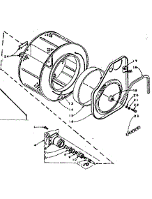 Cylinder And Hub parts for Kenmore Washer Dryer Combo 110.5809502 (1105809502, 110 5809502) from AppliancePartsPros.com