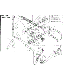 Water System parts for Kenmore Washer Dryer Combo 110.5809503 (1105809503, 110 5809503) from AppliancePartsPros.com