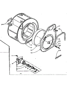 Cylinder And Hub parts for Kenmore Washer Dryer Combo 110.5809801 (1105809801, 110 5809801) from AppliancePartsPros.com