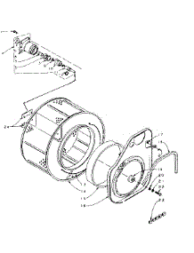 Cylinder And Hub parts for Kenmore Washer Dryer Combo 110.5809804 (1105809804, 110 5809804) from AppliancePartsPros.com