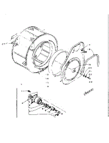 Cylinder And Hub parts for Kenmore Washer Dryer Combo 110.5809852 (1105809852, 110 5809852) from AppliancePartsPros.com