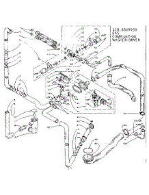 Water System parts for Kenmore Washer Dryer Combo 110.5809950 (1105809950, 110 5809950) from AppliancePartsPros.com