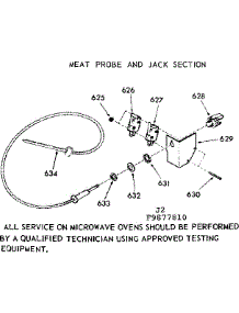 Meat Probe And Jack Section parts for Kenmore Microwave 103.9877810 (1039877810, 103 9877810) from AppliancePartsPros.com