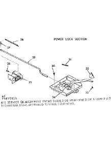 Power Lock Section parts for Kenmore Microwave 103.9877811 (1039877811, 103 9877811) from AppliancePartsPros.com