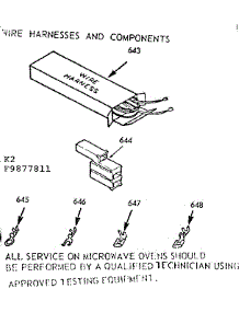 Wire Harness And Components parts for Kenmore Microwave 103.9877811 (1039877811, 103 9877811) from AppliancePartsPros.com
