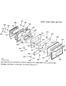 Lower Oven Door Section parts for Kenmore Microwave 103.9877811 (1039877811, 103 9877811) from AppliancePartsPros.com