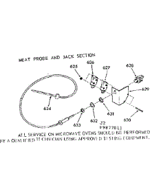 Meat Probe And Jack Section parts for Kenmore Microwave 103.9877811 (1039877811, 103 9877811) from AppliancePartsPros.com