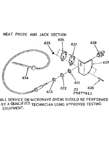 Meat Probe And Jack Section parts for Kenmore Microwave 103.9877812 (1039877812, 103 9877812) from AppliancePartsPros.com