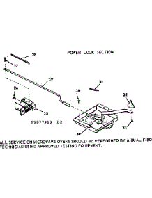 Power Lock Section parts for Kenmore Microwave 103.9877910 (1039877910, 103 9877910) from AppliancePartsPros.com