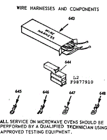 Wire Harnesses And Components parts for Kenmore Microwave 103.9877910 (1039877910, 103 9877910) from AppliancePartsPros.com