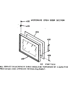 Microwave Oven Door Section parts for Kenmore Microwave 103.9877910 (1039877910, 103 9877910) from AppliancePartsPros.com