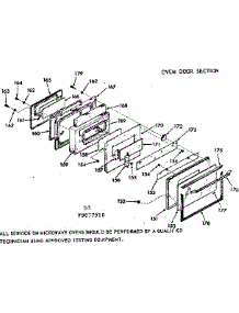 Oven Door Section parts for Kenmore Microwave 103.9877910 (1039877910, 103 9877910) from AppliancePartsPros.com