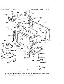 Microwave Oven Section parts for Kenmore Microwave 103.9877910 (1039877910, 103 9877910) from AppliancePartsPros.com