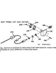 Meat Probe And Jack Section parts for Kenmore Microwave 103.9877910 (1039877910, 103 9877910) from AppliancePartsPros.com