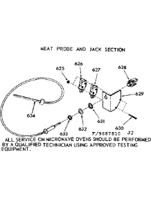 Meat Probe And Jack Section parts for Kenmore Range 103.9887810 (1039887810, 103 9887810) from AppliancePartsPros.com