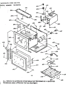 Microwave Oven Section parts for Kenmore Range 103.9887810 (1039887810, 103 9887810) from AppliancePartsPros.com