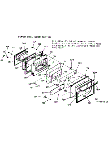 Lower Oven Door Section parts for Kenmore Range 103.9887810 (1039887810, 103 9887810) from AppliancePartsPros.com