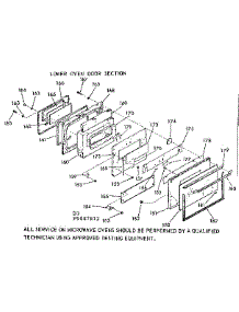 Lower Oven Door Section parts for Kenmore Wall Oven 103.9887812 (1039887812, 103 9887812) from AppliancePartsPros.com