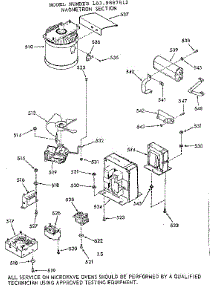 Magnetron Section parts for Kenmore Wall Oven 103.9887812 (1039887812, 103 9887812) from AppliancePartsPros.com