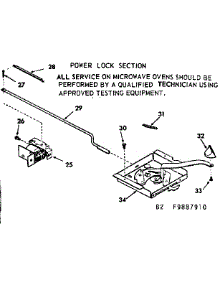 Power Lock Section parts for Kenmore Wall Oven 103.9887910 (1039887910, 103 9887910) from AppliancePartsPros.com