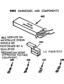 Wire Harnesses And Components parts for Kenmore Wall Oven 103.9887910 (1039887910, 103 9887910) from AppliancePartsPros.com